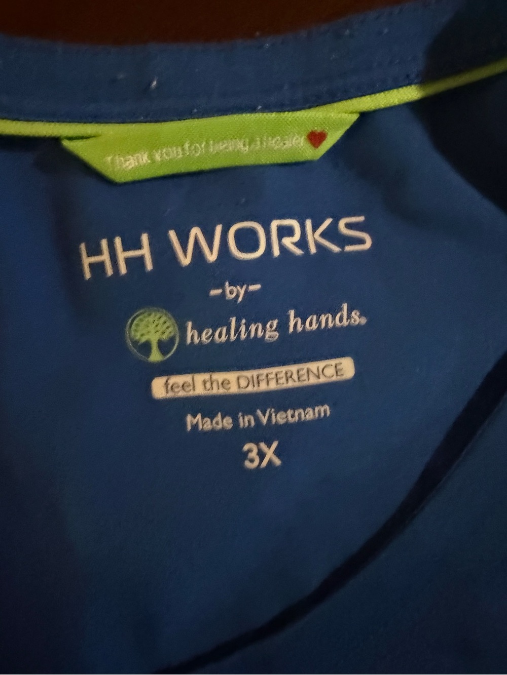 Healing Hands Scrub Jacket. Royal Blue- 3X